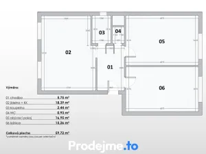 Prodej bytu 2+1, Pohořelice - Nová Ves, 60 m2