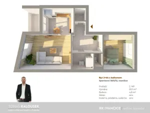 Prodej bytu 2+kk, Ivančice, Sportovní, 60 m2
