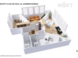 Pronájem bytu 2+kk, Šumperk, Dobrovského, 67 m2