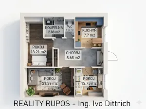 Prodej bytu 3+1, Ivančice, Slunečná, 68 m2