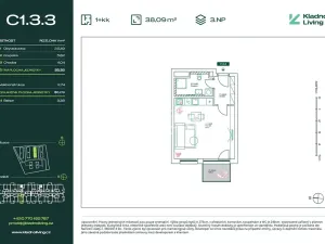 Prodej bytu 1+kk, Kladno, Pražská, 36 m2
