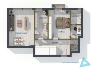 Prodej bytu 2+1, Praha - Košíře, Vrchlického, 70 m2