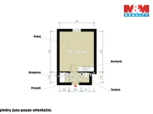 Prodej bytu 1+kk, Praha - Žižkov, V domově, 24 m2