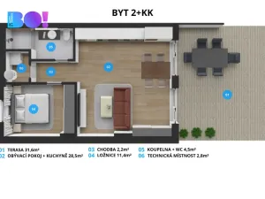 Prodej bytu 2+kk, Soběšovice, 82 m2