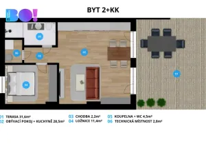 Prodej apartmánu, Soběšovice, 82 m2
