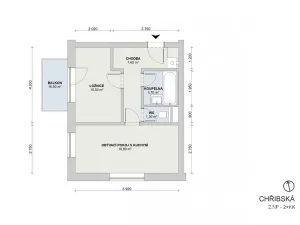 Prodej bytu 2+kk, Praha - Ďáblice, Chřibská, 43 m2