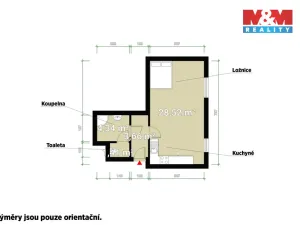 Prodej bytu 1+kk, Praha, Na Výrovně, 38 m2