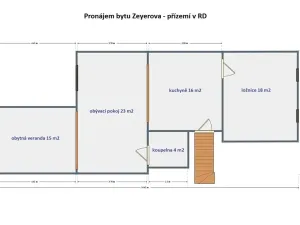 Pronájem bytu 2+1, Brno, Zeyerova, 76 m2