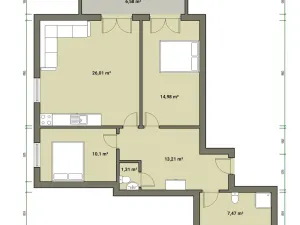 Prodej bytu 3+kk, Mariánské Lázně - Úšovice, Zeyerova, 74 m2