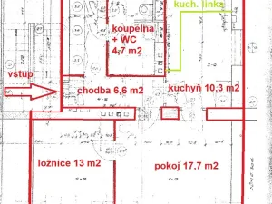 Pronájem bytu 2+1, Strakonice - Strakonice I, Husova, 61 m2