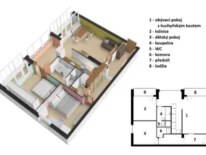 Prodej bytu 3+kk, Praha - Vokovice, Arabská, 72 m2