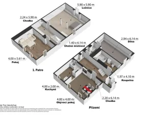 Prodej chalupy, Tisá, 150 m2