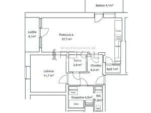 Pronájem bytu 2+kk, Praha - Košíře, Česká, 65 m2