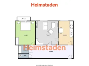 Pronájem bytu 2+1, Ostrava - Poruba, náměstí Boženy Němcové, 58 m2