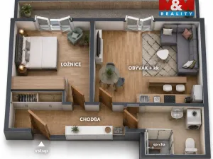 Pronájem bytu 2+kk, Úvaly, Dalmatská, 44 m2