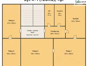 Pronájem bytu 4+1, Cheb, 26. dubna, 118 m2