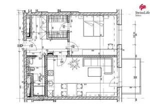 Pronájem bytu 2+kk, Brno, Poříčí, 56 m2
