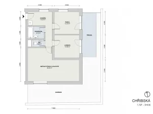 Prodej bytu 3+kk, Praha - Ďáblice, Chřibská, 77 m2