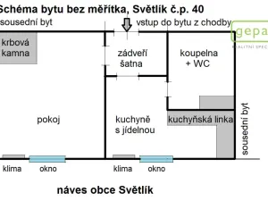 Prodej bytu 1+1, Světlík, 38 m2