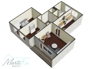 Pronájem bytu 3+1, Praha - Záběhlice, Hrusická, 71 m2