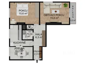 Prodej bytu 2+1, Záhoří - Horní Záhoří, 57 m2
