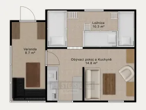 Prodej chaty, Horní Planá - Hůrka, 42 m2