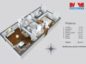 Prodej bytu 3+1, Ústí nad Labem - Ústí nad Labem-centrum, Velká Hradební, 55 m2