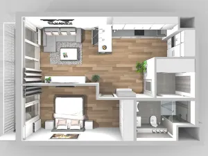 Pronájem bytu 2+kk, Praha - Vysočany, Gerstelova, 48 m2