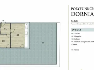 Pronájem bytu 2+kk, Brno, Dornych, 39 m2