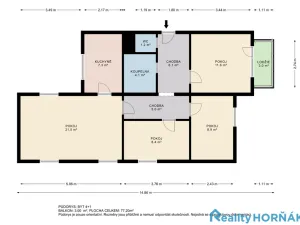 Prodej bytu 4+1, Týn nad Vltavou, Hlinecká, 71 m2