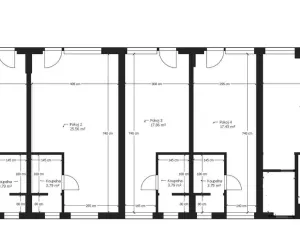 Pronájem bytu 1+kk, Pardubice - Rosice, generála Svobody, 21 m2