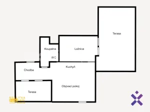Pronájem bytu 2+kk, Zlín, Tyršovo nábřeží, 51 m2