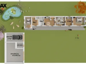 Prodej rodinného domu, Lodín - Janatov, 80 m2