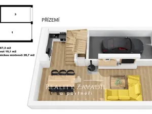 Prodej bytu 4+kk, Praha - Pitkovice, Žampiónová, 190 m2