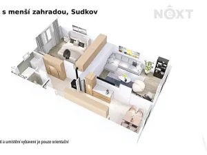 Prodej bytu 2+1, Sudkov, 74 m2