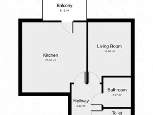Pronájem bytu 2+kk, Praha - Motol, Kudrnova, 48 m2