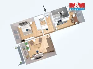 Prodej bytu 2+1, Ústí nad Labem - Neštěmice, Sibiřská, 63 m2