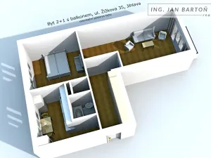 Pronájem bytu 2+1, Jihlava, Žižkova, 56 m2