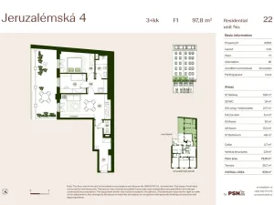 Prodej bytu 3+kk, Praha, Jeruzalémská, 69 m2