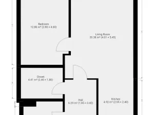 Pronájem bytu 2+kk, Praha, Poděbradská, 53 m2