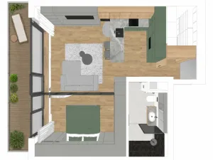 Prodej bytu 2+kk, Praha - Karlín, Křižíkova, 54 m2