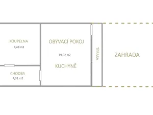 Prodej bytu 1+kk, Praha - Libuš, Na domovině, 28 m2