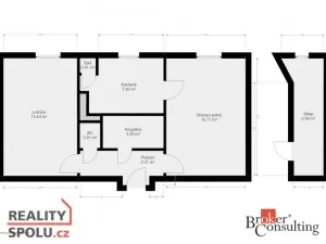 Pronájem bytu 2+1, Stříbro, Gagarinova, 48 m2