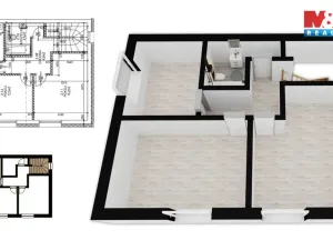 Prodej bytu 4+kk, Králův Dvůr, 97 m2