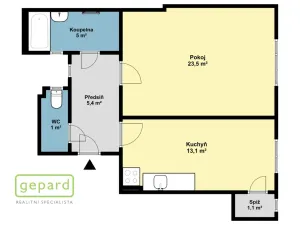 Prodej bytu 1+1, Praha - Holešovice, Osadní, 49 m2