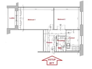 Pronájem bytu 2+1, Cheb, Kosmonautů, 56 m2