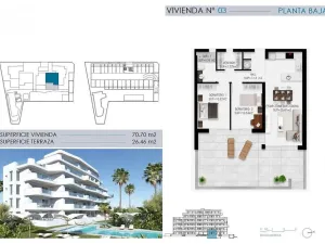 Prodej bytu 3+kk, Pilar de La Horadada, Alicante, Španělsko, 70 m2