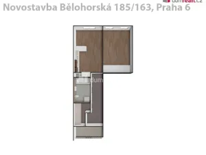 Pronájem bytu 2+kk, Praha - Břevnov, Bělohorská, 60 m2
