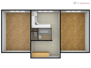 Pronájem bytu 2+1, Zlín - Malenovice, Chelčického, 57 m2