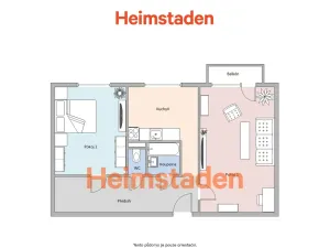 Pronájem bytu 2+1, Orlová - Lutyně, Masarykova třída, 56 m2